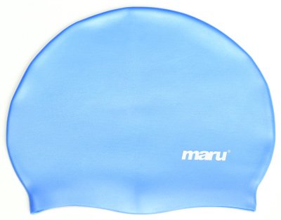 Maru Solid Silicone Swim Hat - Blue | Allens Of Kingsbury