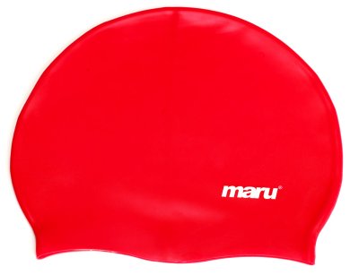 Maru Solid Silicone Swim Hat - Red | Allens Of Kingsbury
