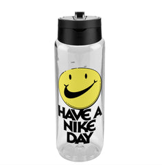 Nike TR Renew Recharge Straw Bottle 24oz Graphic - Clear/Black/Yellow Pulse
