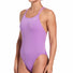 Nike  Womens Poly Solid Spider Back One Piece Swimsuit - Bright Violet