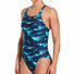 Nike  Womens Hydrastrong Print Fastback One Piece Swimsuit  - Green Abyss