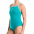 Nike  Hydrastrong JDI Logo Graphic Cursive Racerback Low Leg One Piece Swimsuit - Energy