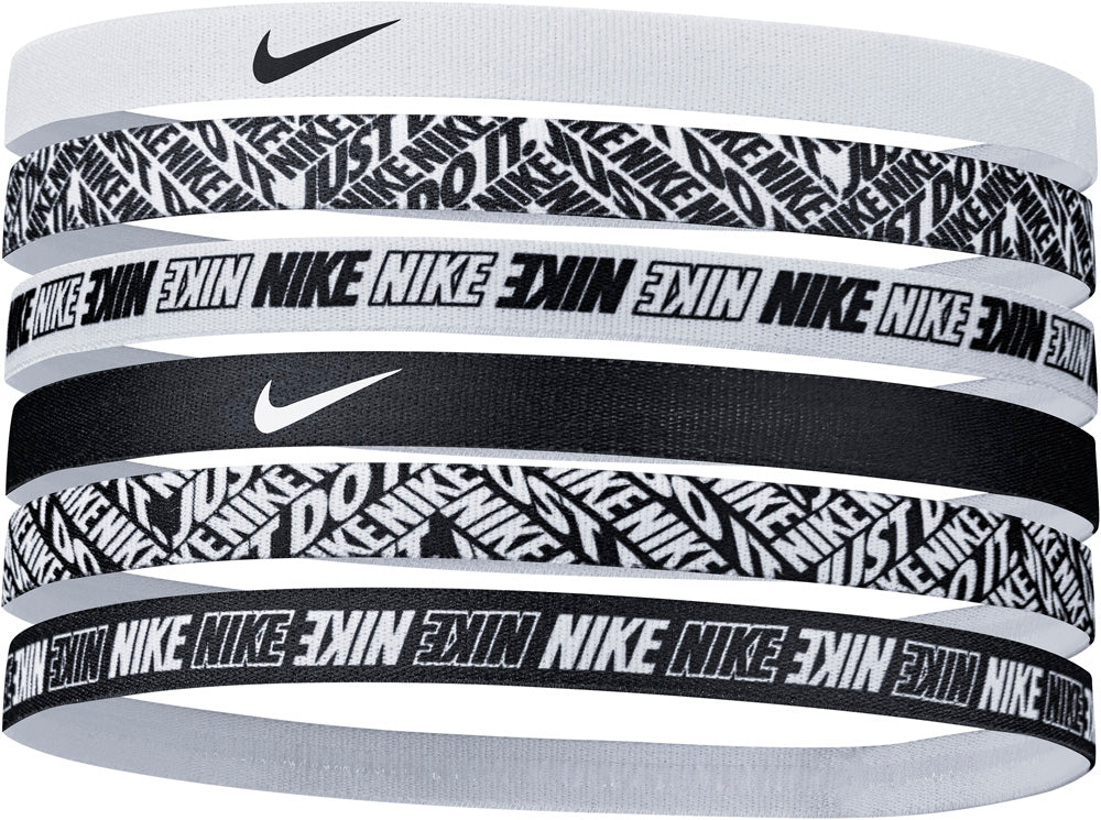 Nike Headbands 6 Pack Printed - White/White/White | Allens Of Kingsbury