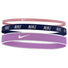 Nike Mixed Width Headbands 3pk - Red Stardust/Purple Ink/White