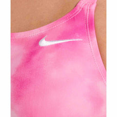 Nike Hydrastrong Aquatic Awe Print Fastback One Piece Swimsuit - Pink Foam | Allens Of Kingsbury