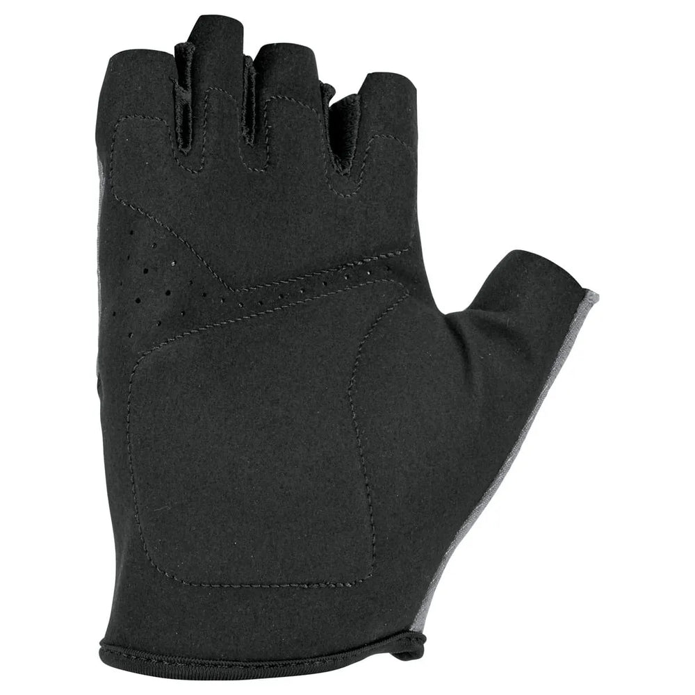 Nike men's gym essential tech gloves in graphite and black, designed for comfortable workout and training sessions.