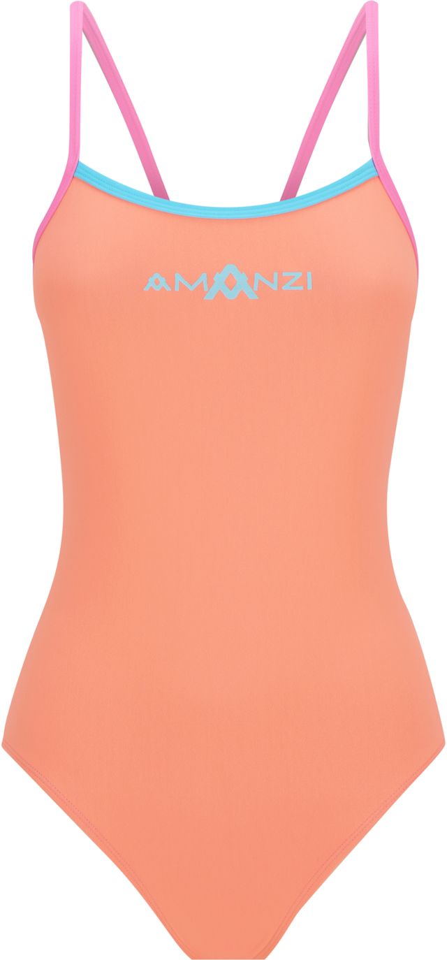 Amanzi Girls Pastella Proback One Piece Swimsuit - Orange/Blue