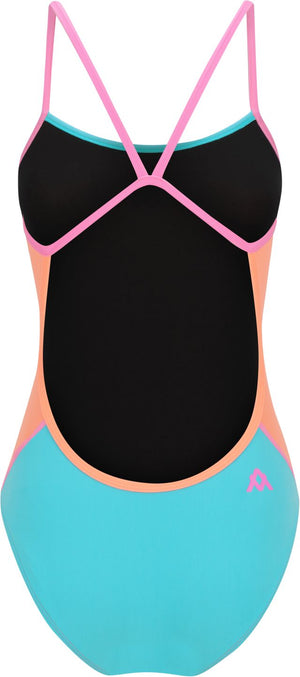 Amanzi Girls Pastella Proback One Piece Swimsuit - Orange/Blue