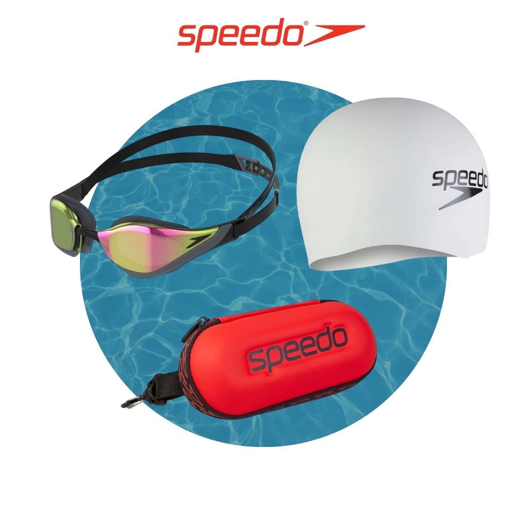 Speedo Race Ready Bundle including swim gear and accessories, ideal for competitive swimmers and training enthusiasts.