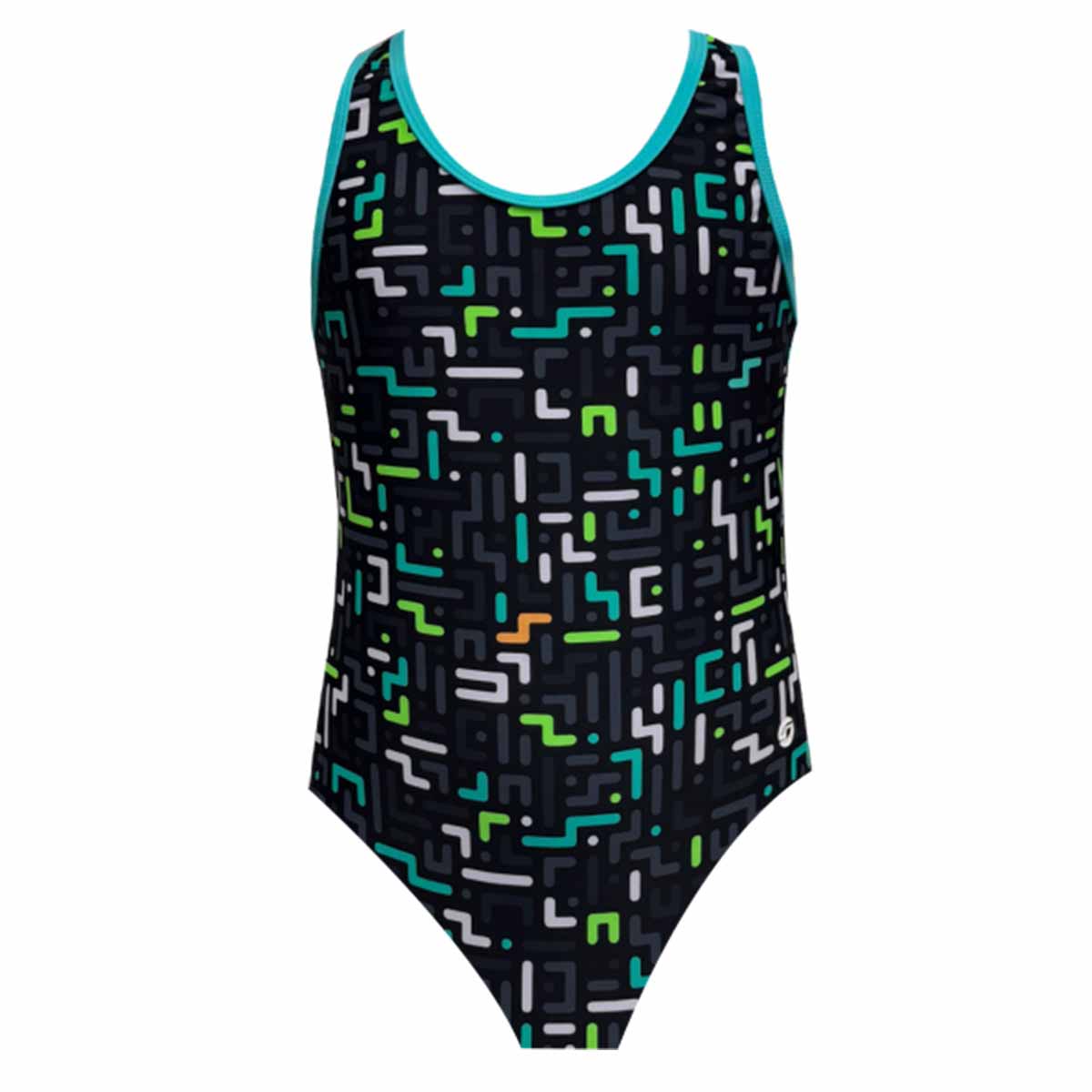 Ras Girls Gya Sport Back Swimsuit - Black/Multi | Allens Of Kingsbury