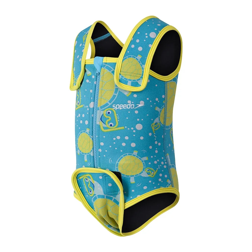Blue Speedo Kids Tommy Turtle baby wrap for 6-9 months, soft and comfortable infant wrap with fun turtle design.