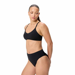 Speedo Womens Solid Triangle Bikini Top - Black | Allens Of Kingsbury