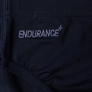 Speedo men's Eco Endurance+ 7cm briefs in blue, showcasing the durable swimwear with a snug fit and elastic waistband.
