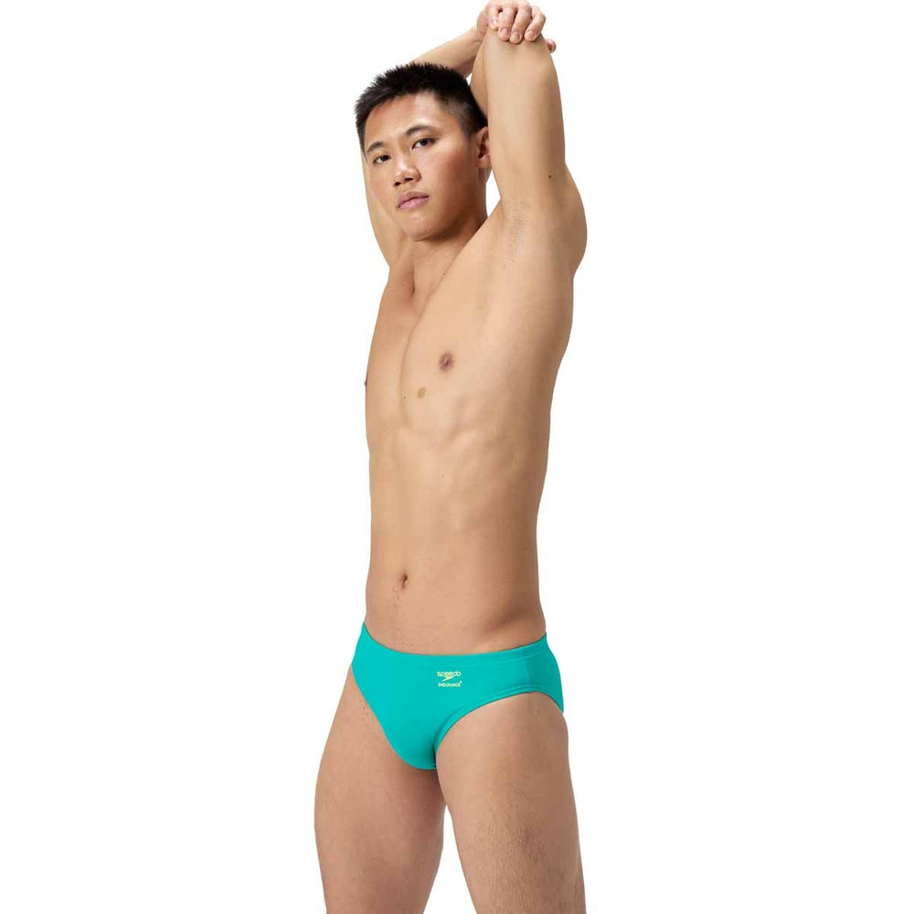 Speedo Mens ML Solid Brief - Turquoise Gem/Hyper Yellow | Allens Of Kingsbury