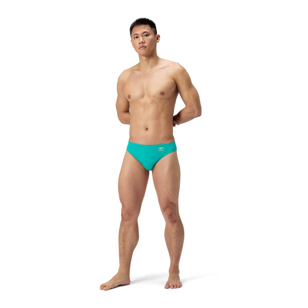 Speedo Mens ML Solid Brief - Turquoise Gem/Hyper Yellow | Allens Of Kingsbury