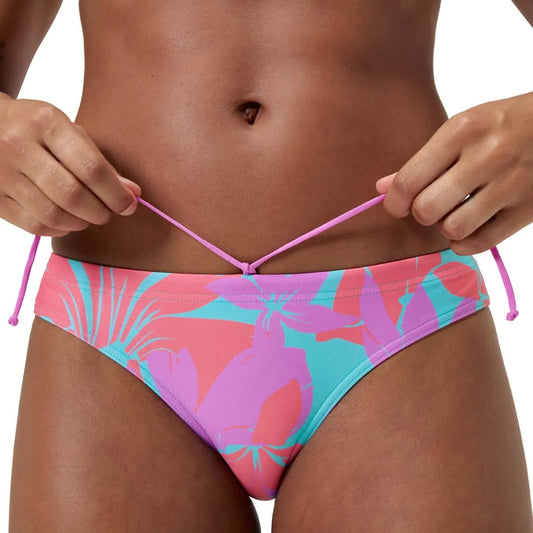 Speedo women's allover digital hipster brief in multi-color, swimwear female bottoms with vibrant pattern and comfortable fit. 1200