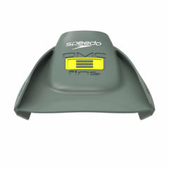 Speedo DMC Super Fins in green, durable swimming fins with open-heel design for enhanced propulsion and comfort in the water.
