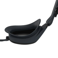 Speedo Hydropure Optical Goggles in black with clear lenses, designed for comfortable swimming and enhanced vision.