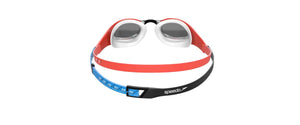 Speedo Fastskin Pure Focus Mirror Goggle - Siren Red/Black/White/Picton Blue | Allens Of Kingsbury
