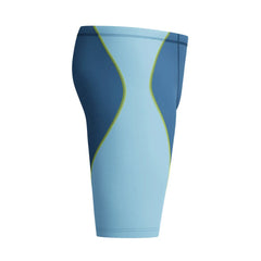 Speedo men's Fastskin HyperSpark solid jammer in Night and Sevres Blue, designed for competitive swimming.