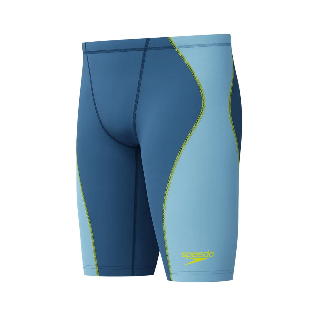 Speedo men's Fastskin HyperSpark solid jammer in night and Sevres blue, designed for competitive swimming.