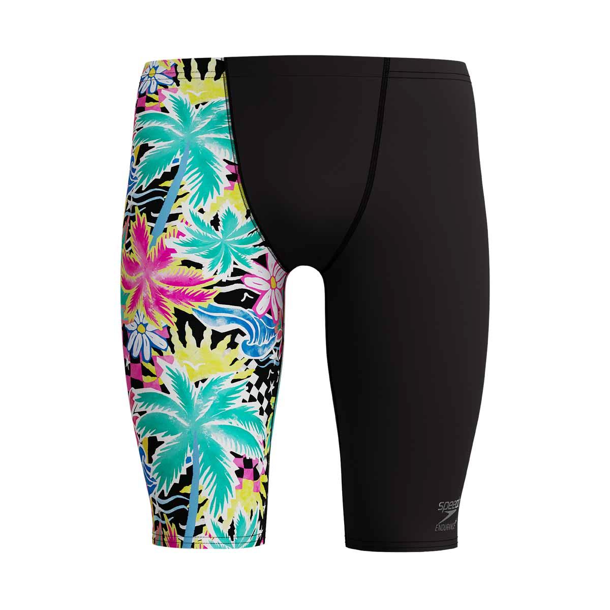 Speedo Mens ML One-Leg Printed Jammer - Tropicana/Black | Allens Of Kingsbury