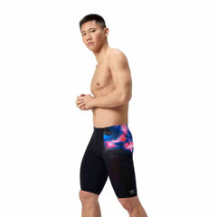 Speedo Mens ML Placement Printed Jammer - Electro Static/Black | Allens Of Kingsbury