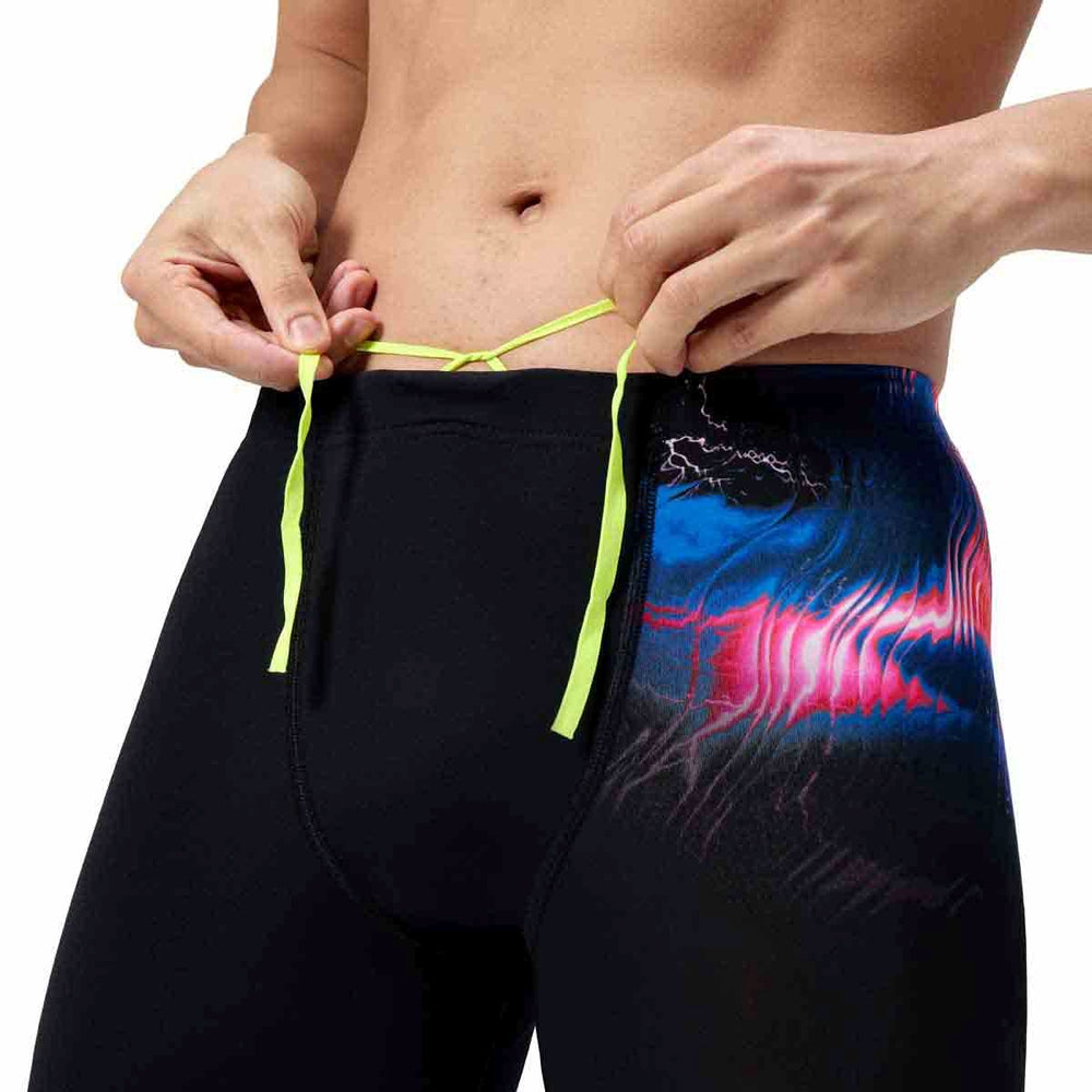 Speedo Mens ML Placement Printed Jammer - Electro Static/Black | Allens Of Kingsbury