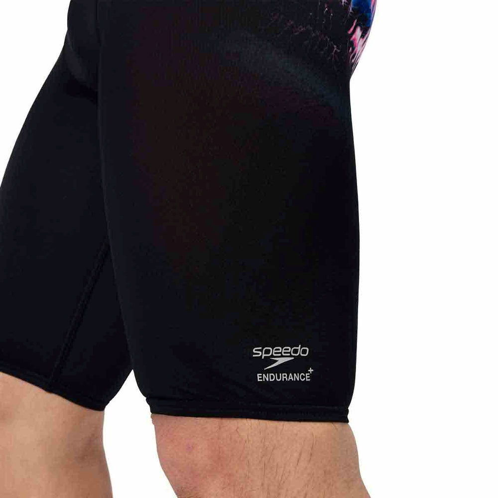 Speedo Mens ML Placement Printed Jammer - Electro Static/Black | Allens Of Kingsbury