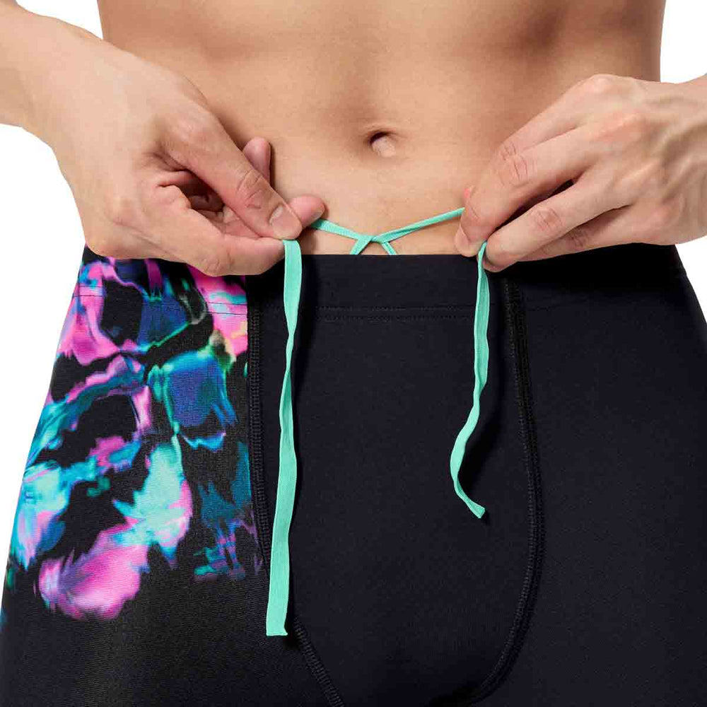 Speedo Mens ML Placement Printed Jammer - Glitchy Garden/Black | Allens Of Kingsbury
