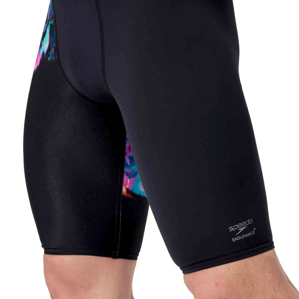 Speedo Mens ML Placement Printed Jammer - Glitchy Garden/Black | Allens Of Kingsbury