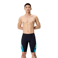 Speedo Mens ML Printed Side Spliced Jammer - Sunset Grove/Black | Allens Of Kingsbury
