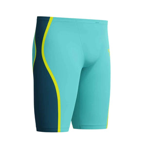Speedo men's Fastskin LZR Pure Intent 2.0 jammer swimwear in Arctic Glass, featuring sleek, fitted design for competitive swimming.