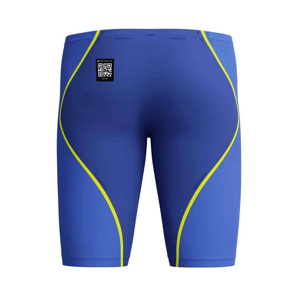 Speedo men's Fastskin LZR Pure Intent 2.0 purple jammers for competitive swimming, featuring a sleek, form-fitting design