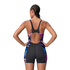 Speedo Womens HyperBoom Splice Muscleback Legsuit - Anthracite/Margarita Pink | Allens Of Kingsbury