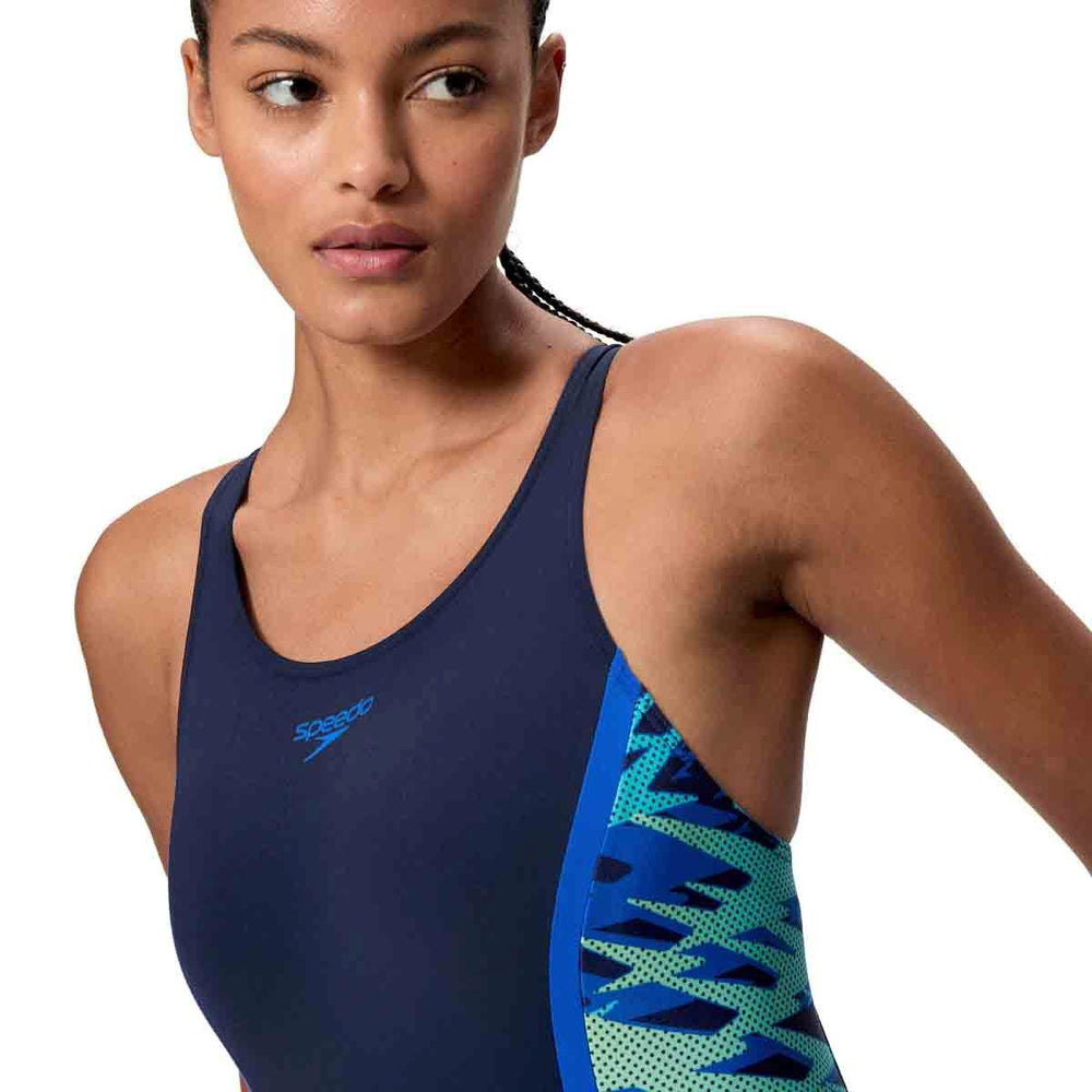 Speedo Womens HyperBoom Splice Muscleback Legsuit - Peacoat/Deep Sapphire | Allens Of Kingsbury