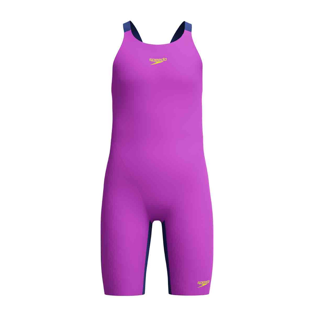 Speedo Fastskin Junior Endurance+ Max Openback Kneeskin - Neon Jelly/Noble Navy | Allens Of Kingsbury