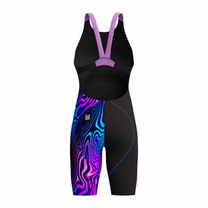 Speedo Womens Fastskin LZR Ignite Kneeskin - Black/Purple | Allens Of Kingsbury