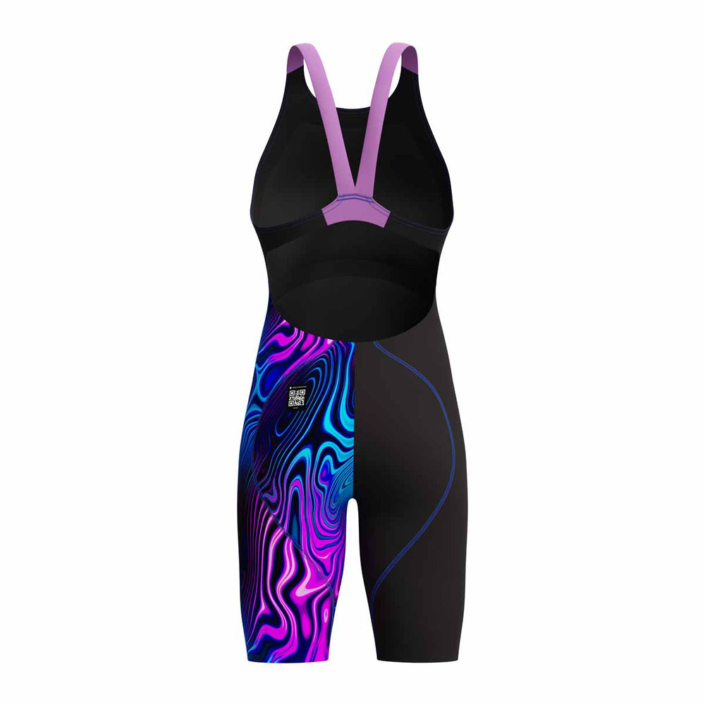 Speedo Womens Fastskin LZR Ignite Kneeskin - Black/Purple | Allens Of Kingsbury
