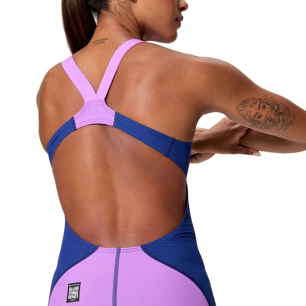 Speedo Womens Fastskin LZR Ignite Kneeskin - Navy/Purple | Allens Of Kingsbury