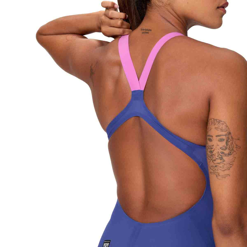 Speedo Womens Fastskin LZR Pure Valor 2.0 Openback Kneeskin - Noble Navy/Jelly | Allens Of Kingsbury
