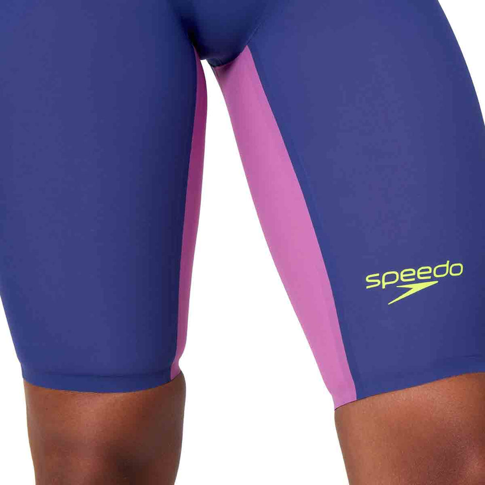 Speedo Womens Fastskin LZR Pure Valor 2.0 Openback Kneeskin - Noble Navy/Jelly | Allens Of Kingsbury