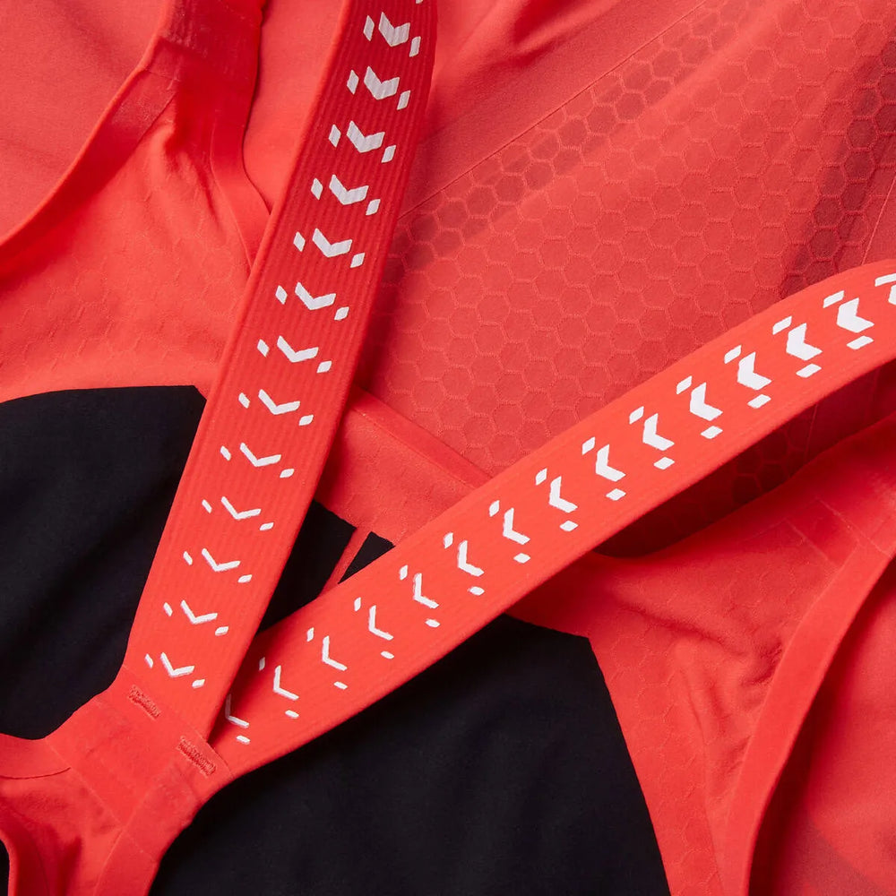 Speedo Women's Fastskin LZR Pure Intent 2 openback kneesuit in Flame Red, Picton Blue, and Snow Reflective for competitive swimming.