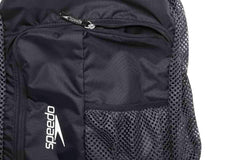 Black Speedo Ventilator Deluxe Mesh Bag for swimming gear storage, featuring durable mesh design and ventilation panels.