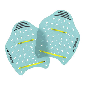Speedo Power Plus Paddle in Arctic Glass color, lightweight swimming paddle for enhanced stroke training and water resistance.
