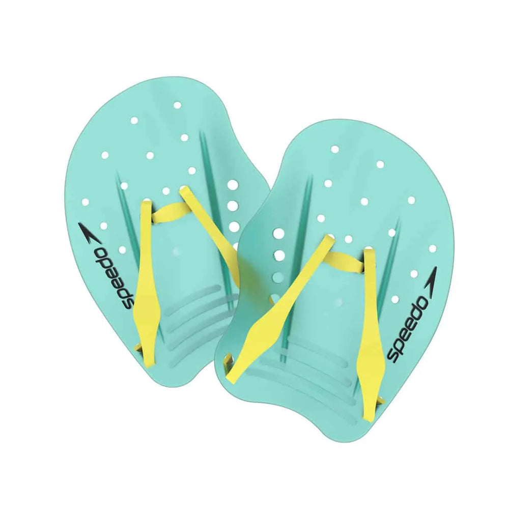 Speedo Tech Paddle Arctic Glass, swimming paddles designed for training, featuring lightweight construction and ergonomic grip.
