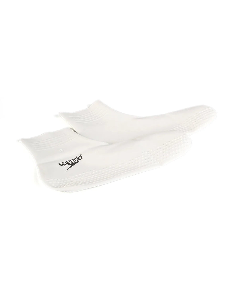 Speedo Latex Pool Sock, waterproof and stretchy swim sock designed for comfort and protection during swimming activities.