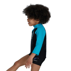 Speedo Boys Long Sleeve Printed Rash Top - Black/Blue | Allens Of Kingsbury
