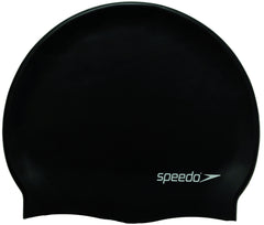 Speedo Flat Silicone Swimming Cap - Black | Allens Of Kingsbury