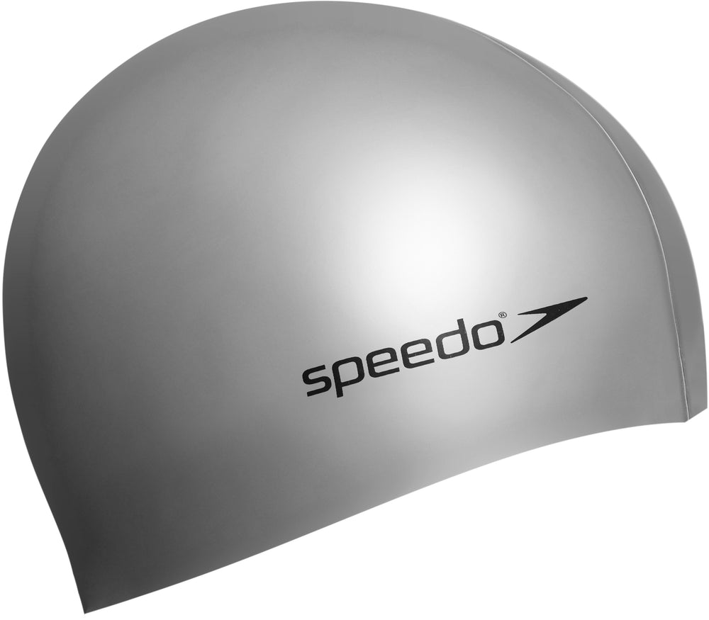 Speedo Flat Silicone Swimming Cap - Silver | Allens Of Kingsbury